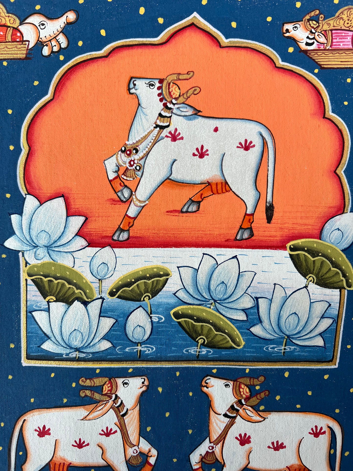 Pichwai Cow Blue