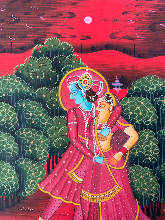 Radha Krishna-Red